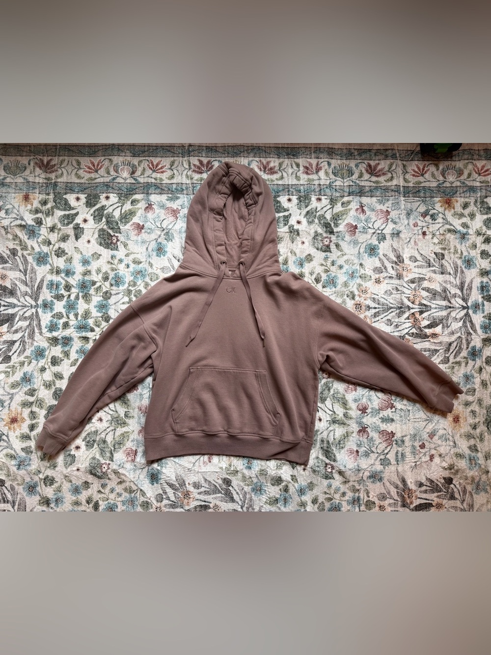 Calvin Klein Taupe Teddy Hoodie Jacket